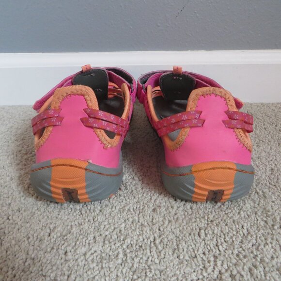 Jambu Youth Girls Water Sandals Size 4 Velcro Pink/Fuchsia/Coral/Gray Mary Jane - Picture 4 of 11